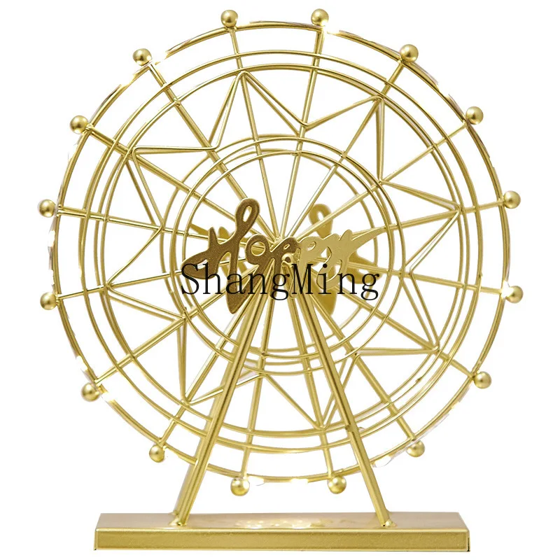 

DSA creative wrought iron metal Ferris wheel ornament, living room entrance office desktop moving gift