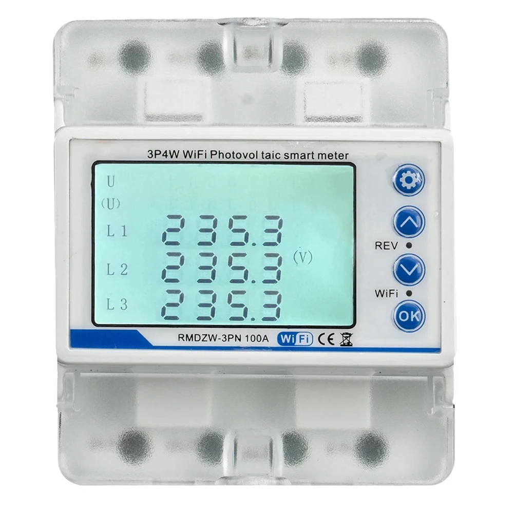 

Home Energy Management As Shown WiFi Energy Meter Accurate Digital Electricity Meter Energy Meter Remote Control Meter