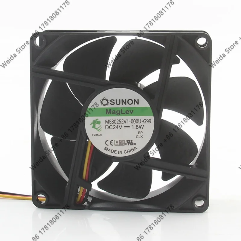 

Cooling Fan Original Sunon DC 24V 1.8W 8025 Inverter Large air Volume ME80252V1-000U-G99 80X80X25MM 8CM