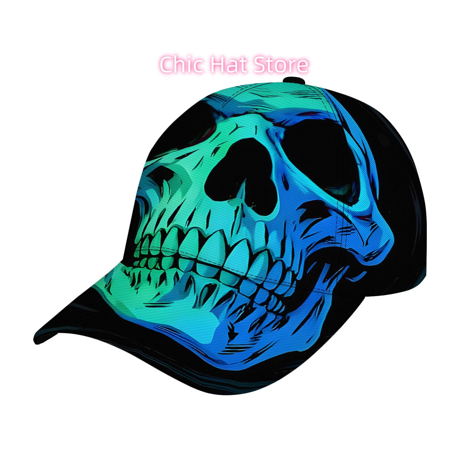 Halloween Exclusive Unisex Fluorescent Skeleton Art Baseball Cap - High-Quality Travel Casual Party Street Essential