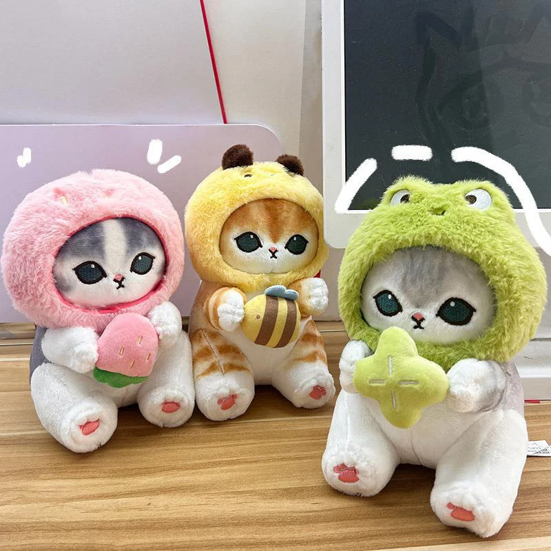 20cm Oryginalna seria Mofusand Forest Cat Cos Frog Bee kawaii Animal Plushies Cosplay Animals Cute Plush Doll Children Gift Toy