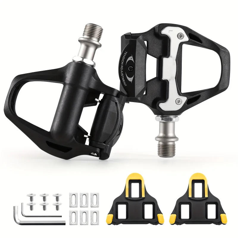 Lightweight SPD-SL Road Bike Pedals, 268g/Pair, Cleat Set for Cycling