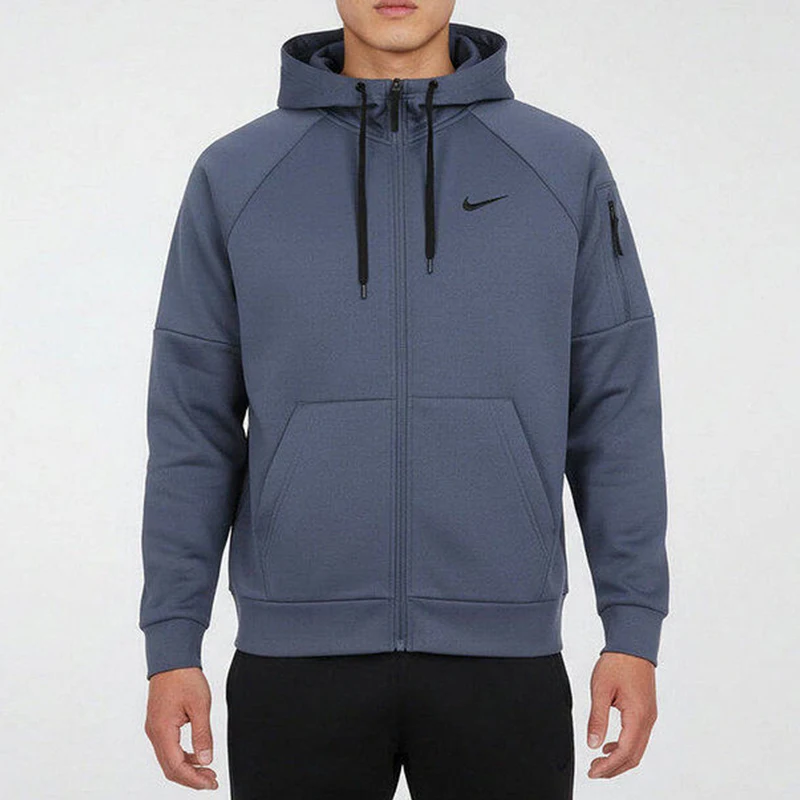 Nike genuine comfortable men's plush training long zipper hooded jacket DQ4831-491