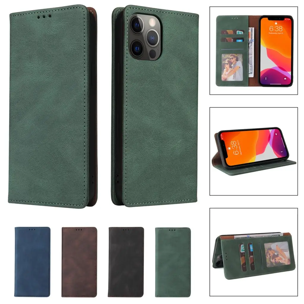 

Flip Leather Wallet Case For iPhone 11 12 Pro Max 12 Mini XS Max X XR 8 7 6 6S Plus SE 2020 Card Holder Protect Cover Funda