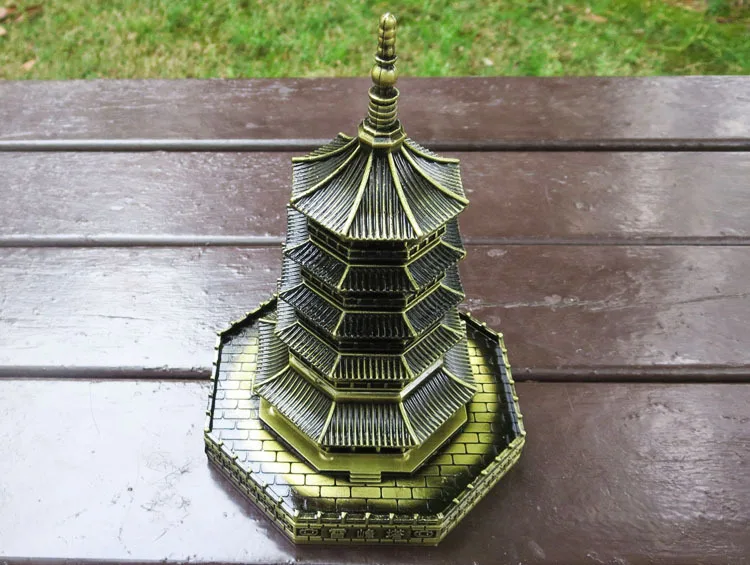 Leifeng Pagoda Models Home Decorations and Ornaments Hangzhou Travel Souvenirs Figurines Metal House