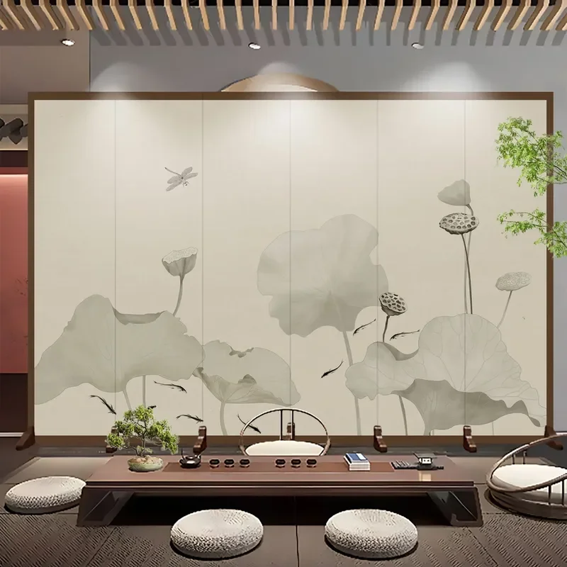 Chinese Style Folding Screen Partition for Living Room Porch Office Hotel Classical Landscape Painting Mobile Room Divider
