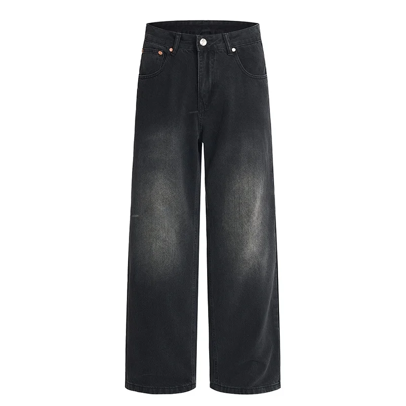 

Low Waist Men's Jeans Dstring Closure Non-Sinkable Extra Large Fit Autumn Winter Hong Kong High-End Casual Luxury Brand