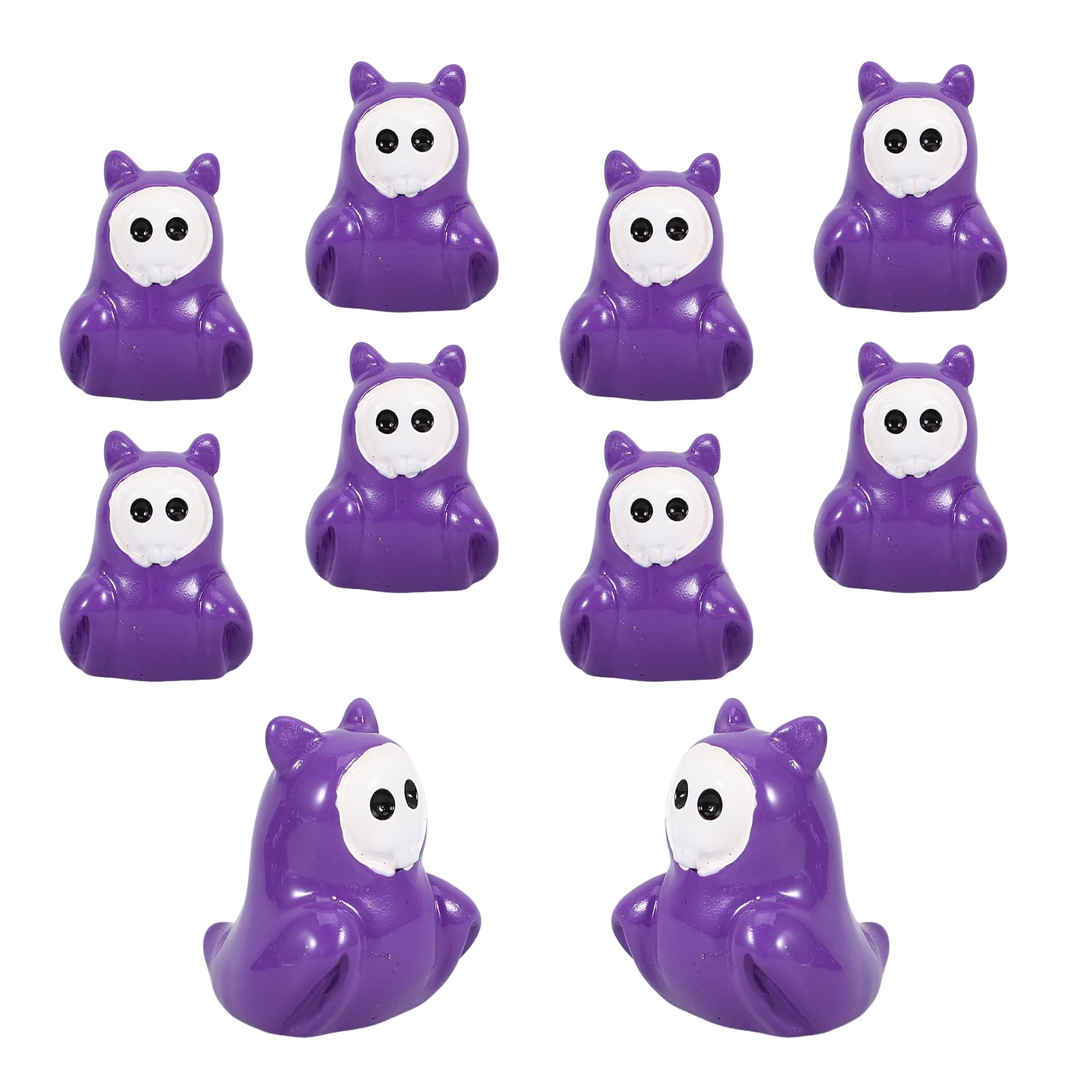 

10Pcs Resin Mini Ghost Halloween Table Decors Cartoon Style Halloween Party Centerpieces Desktop Ornaments