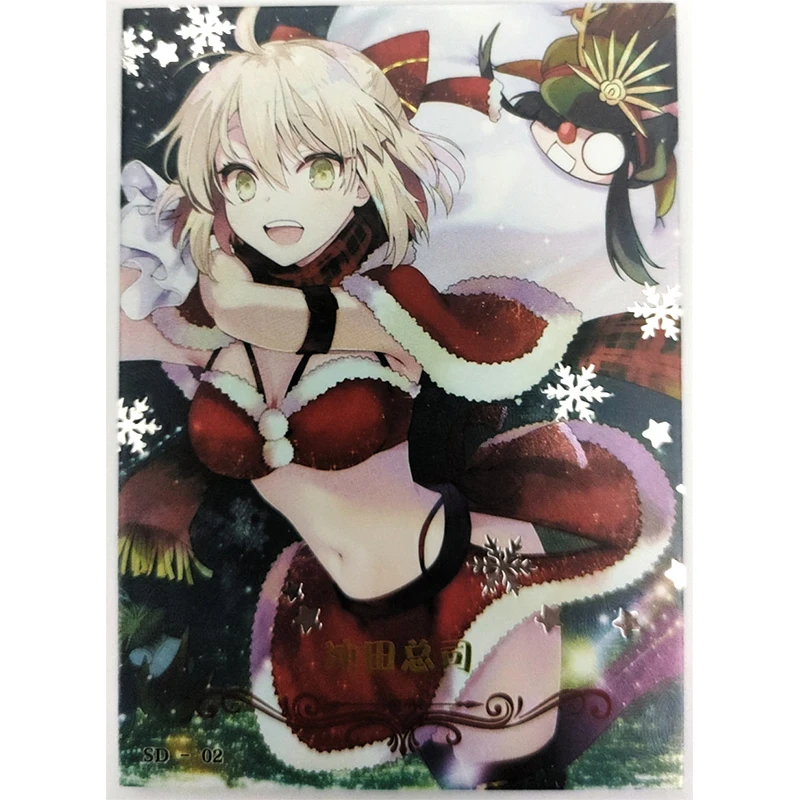 Anime Godin Verhaal Rem Kamado Nezuko Sakurajima Mai Karakter Bronzing Collection Flash Card Cartoon Speelgoed Kerstcadeau