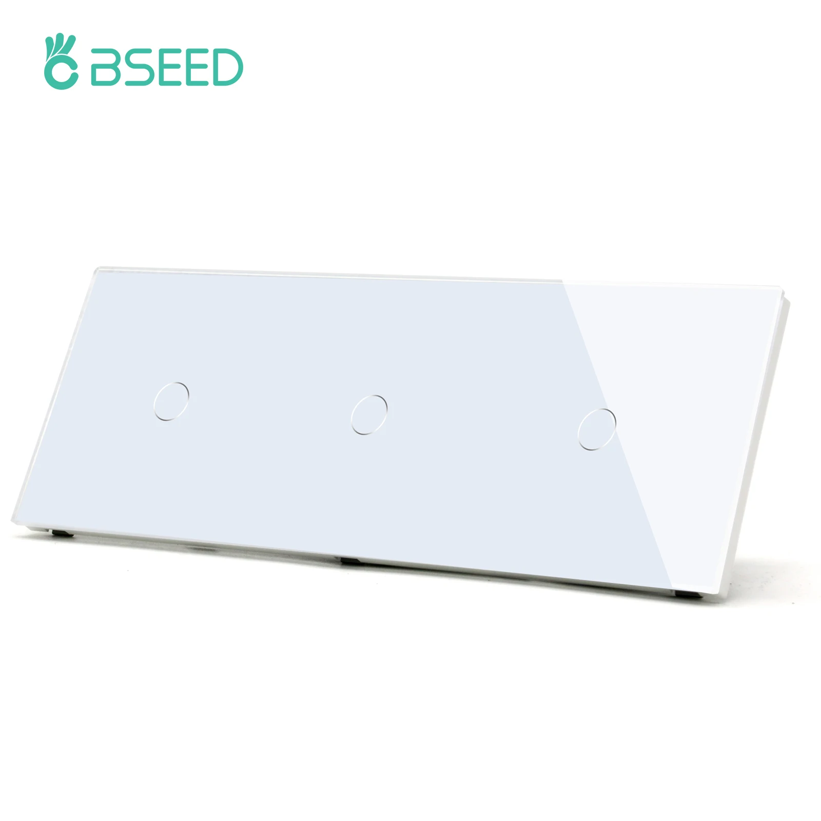 BSEED Touch Lichtschakelaars LED-achtergrondverlichting EU-wandcontactdozen Schakelaars Glazen paneel Max. belasting 300W 1/2/3-voudig 1-weg LED-lichtschakelaars