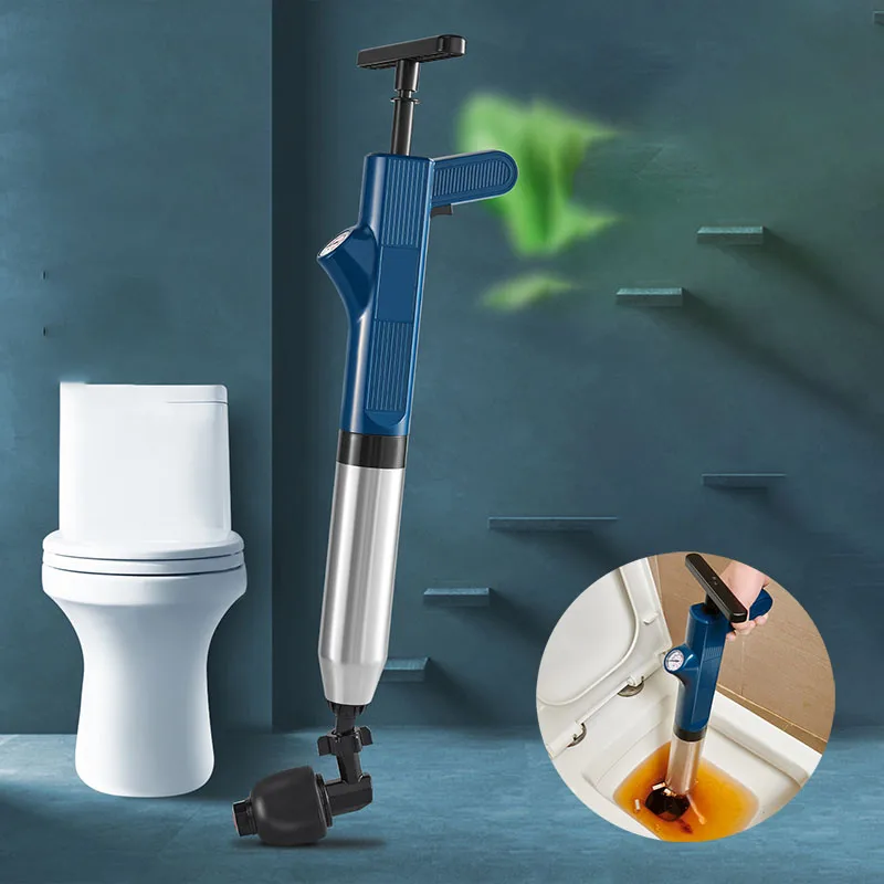 Toilet Plunger High Pressure Drain Plunger Dredge Clog Remover Sewer Pipe Unblocker Air Drain Blaster