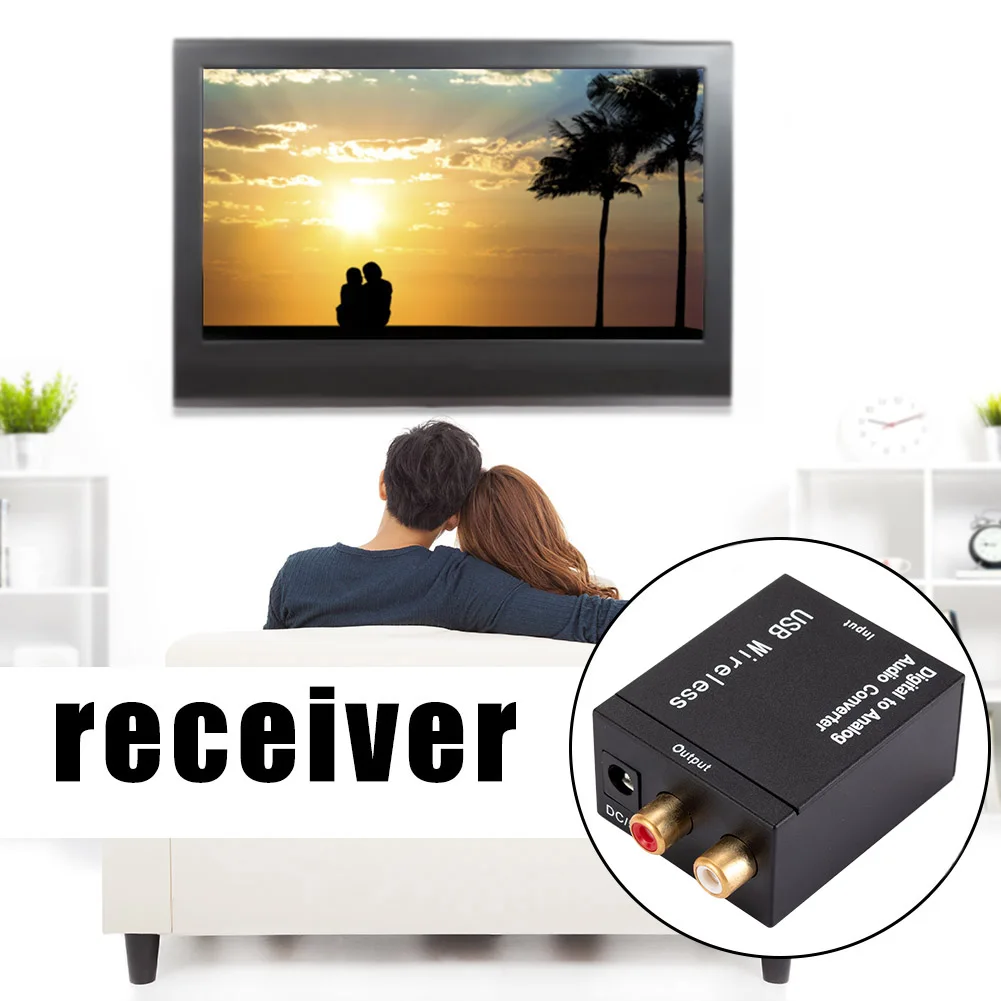 192KHz Audio Decoder SPDIF DAC Amplifier with Optical Cable 1m Digital Optical Coax To Analog Stereo for Amp Receiver Speaker