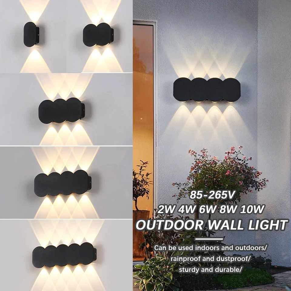 

Outdoor Lamps Aluminium shell Wall Lamps AC85-265V 2W 4W 6W 8W 10W Wall Lights Outdoor Lighting Home Decor Living Room Corridor
