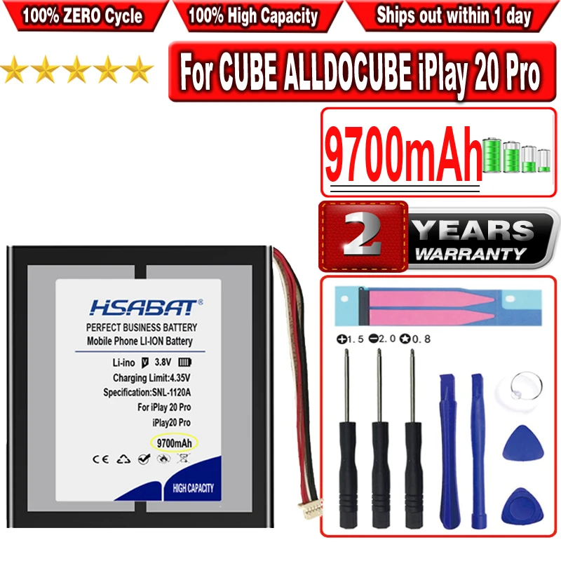 HSABAT 9700mAh Battery for CUBE ALLDOCUBE iPlay 20 Pro / iPlay 20 20s Tablet PC