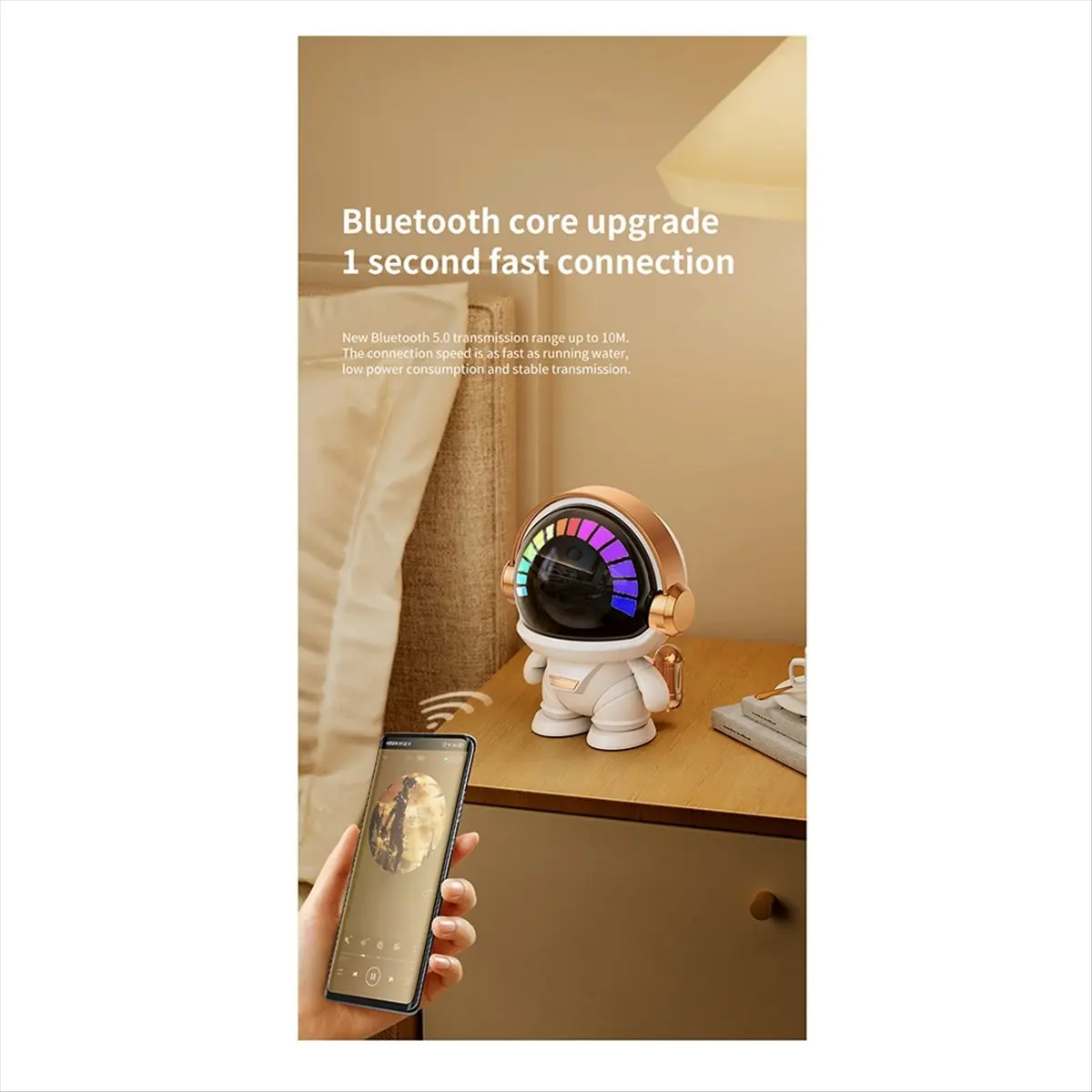 AABFK Astronaut Wireless Bluetooth Speaker Tws Cute Desktop Space Robot Subwoofer Bluetooth Speaker for Home Outdoor Gift-B