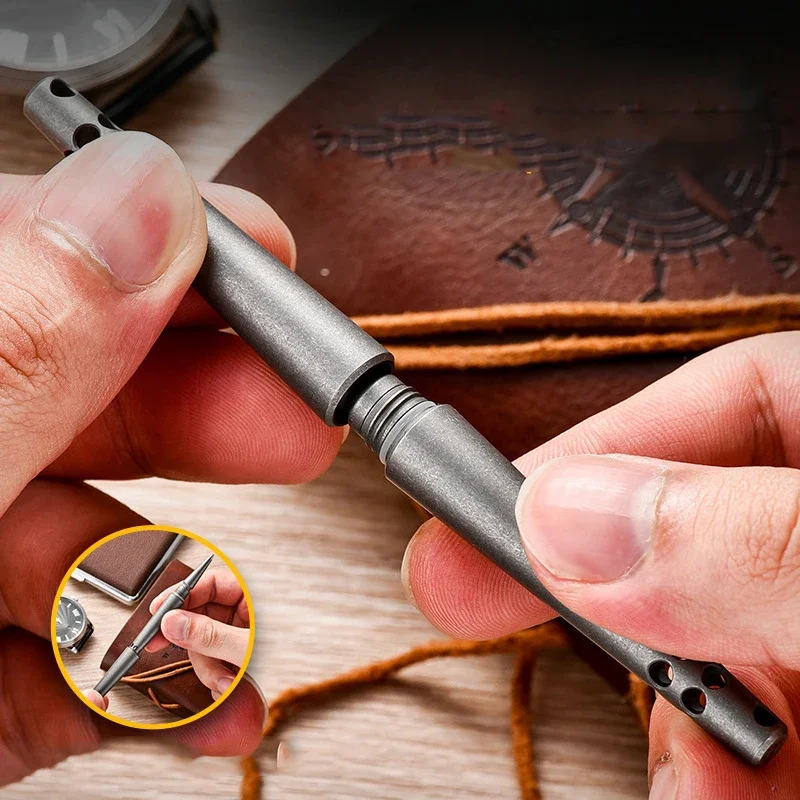 1PCS Titanium Alloy Outdoor EDC Multifunctional Self-defense Survival Tactical Pen Car Emergency Window Breaker Tools