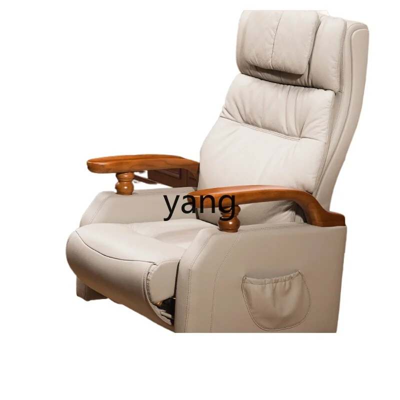

YJQ household leather electric reclining boss chair back business sedentary and comfortable computer chair
