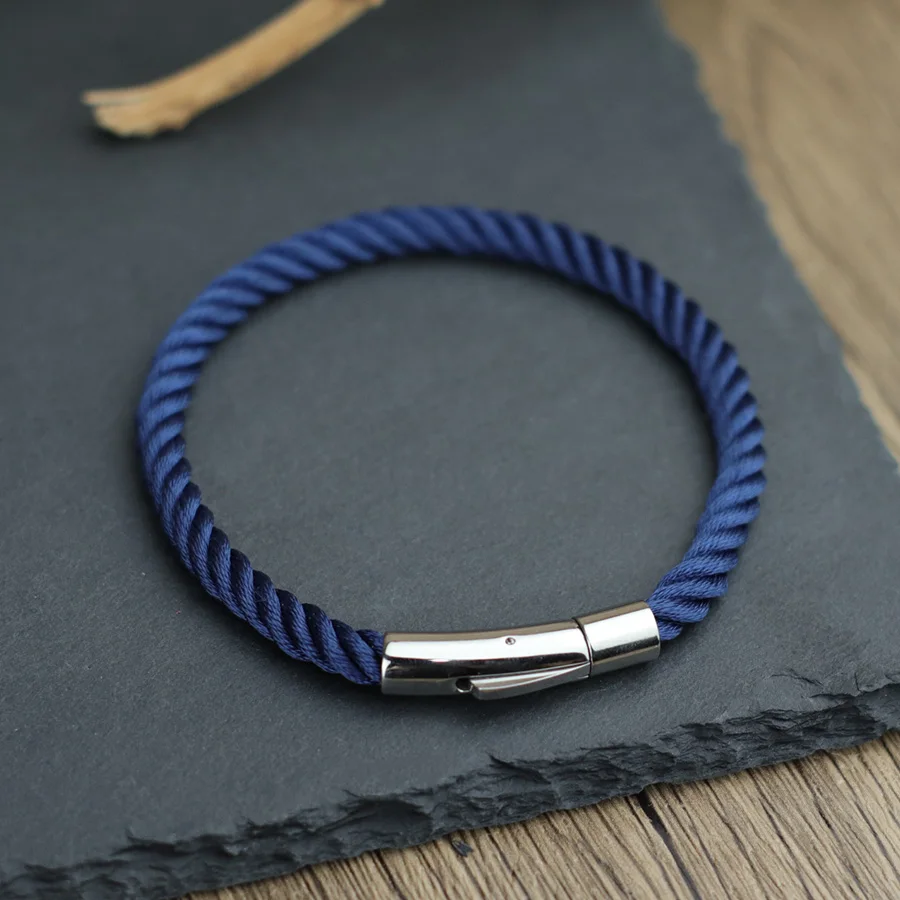 

Noter Minimalist Paracord Bracelet Men Stainless Steel Buckle Wrap Braslet Bangle Perfect Gift For Him Cool Riding Accessories