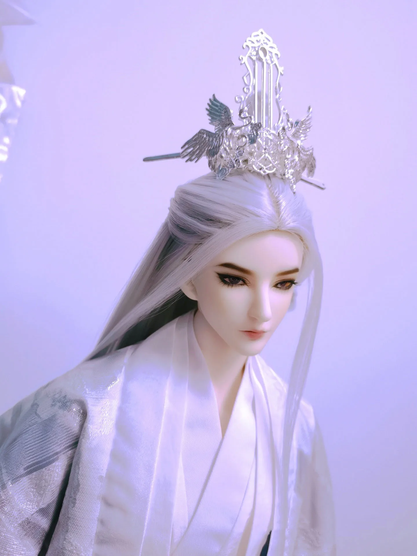 Doll Crown Gold-Silver Color Uncle Size Tiara, 1/3 BJD Crown Toys Accessories