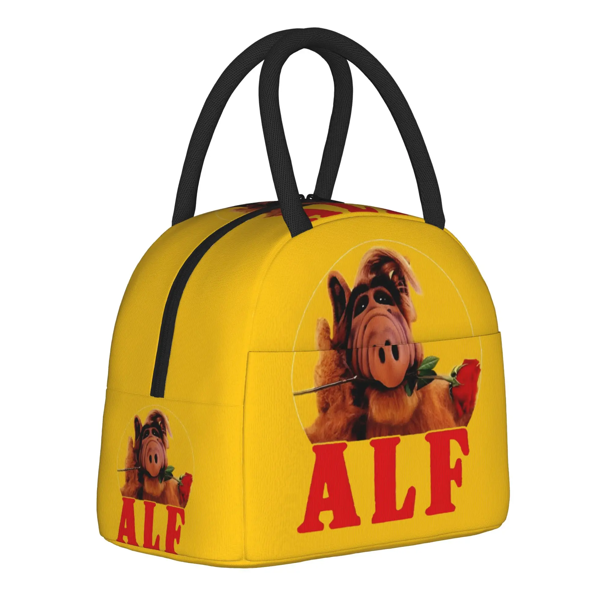 ALF Alien Life Form Lunch Bag Fashion Lunch Box para meninas, bolsa térmica portátil para escola, bolsa térmica de Oxford com estampa gráfica, sacos para alimentos