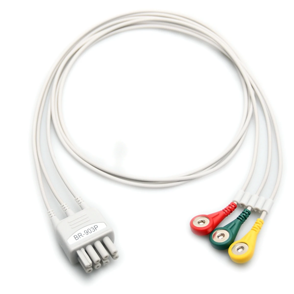 Compatible with Nihons Kohdens Monitors 3-Lead ECG Cable Button IEC Type ECG Lead