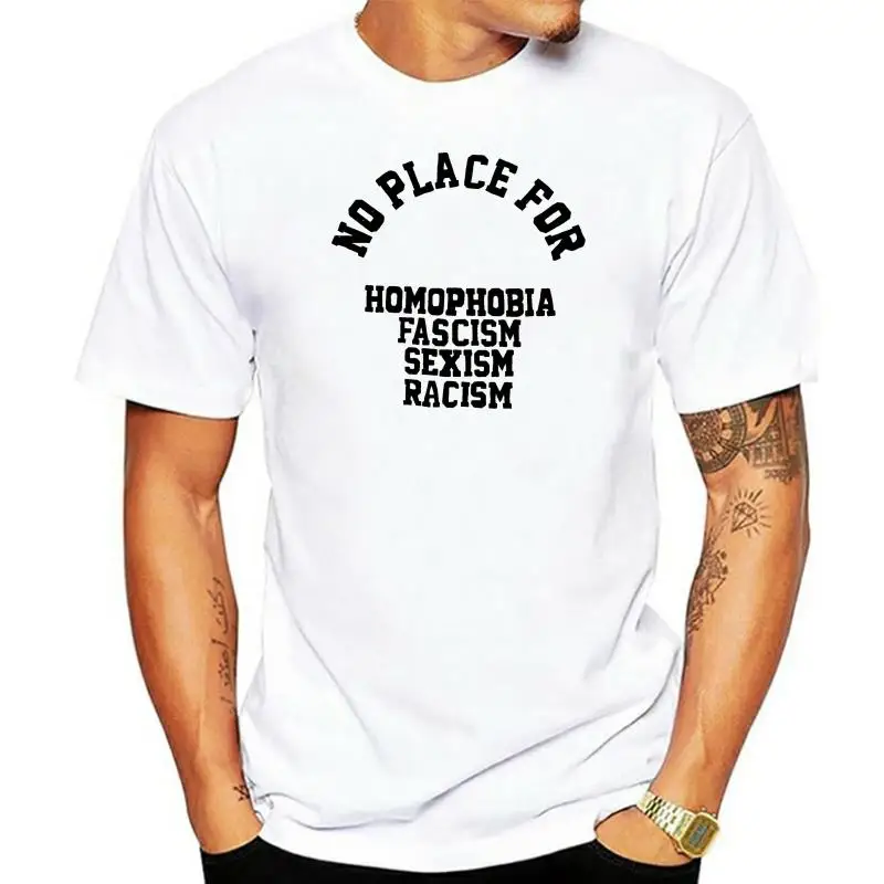 

Футболка Harajuku с надписью «No Place Pour Homophobie»