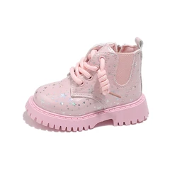 Unishuni stivali da ragazza bambini primavera autunno stivali bambini stivali di gomma moda bambino ragazze Casual Sneaker nero rosa bianco Bootie