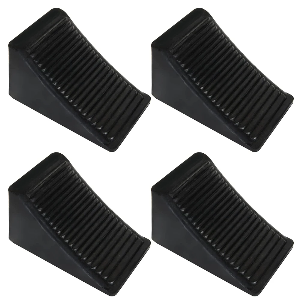 

2/4Pcs Wheel Chocks Heavy Duty Black Rubber Wheel Chocks Trailer Wheel Chocks for Car Travel Trailers RV Truck and ATV10X10X16CM