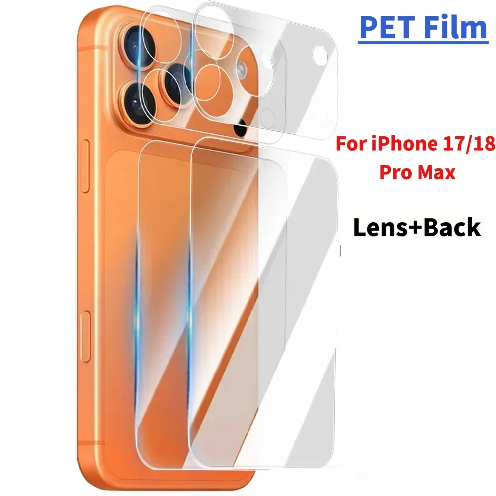 Back Screen Protector & Lens Protective Films, Soft PET HD Anti Scratch Rear Film for iPhone 18 Pro Max & iPhone 17 Pro Max