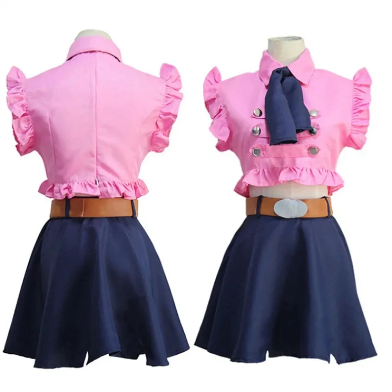 COSAnime Danganronpa Chihiro Fujisaki Cosplay Costume JK School Uniform Set Brown Pleated Skirt Halloween Outfit for Women - view 5