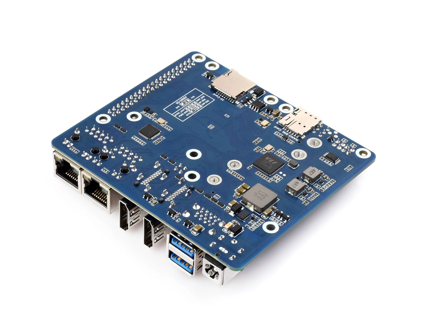 Raspberry Pi Cm5 Dual Ethernet Board Kit With & Psu, Dual 4k , 2.5g Lan, Nvme, 4g/5g Support