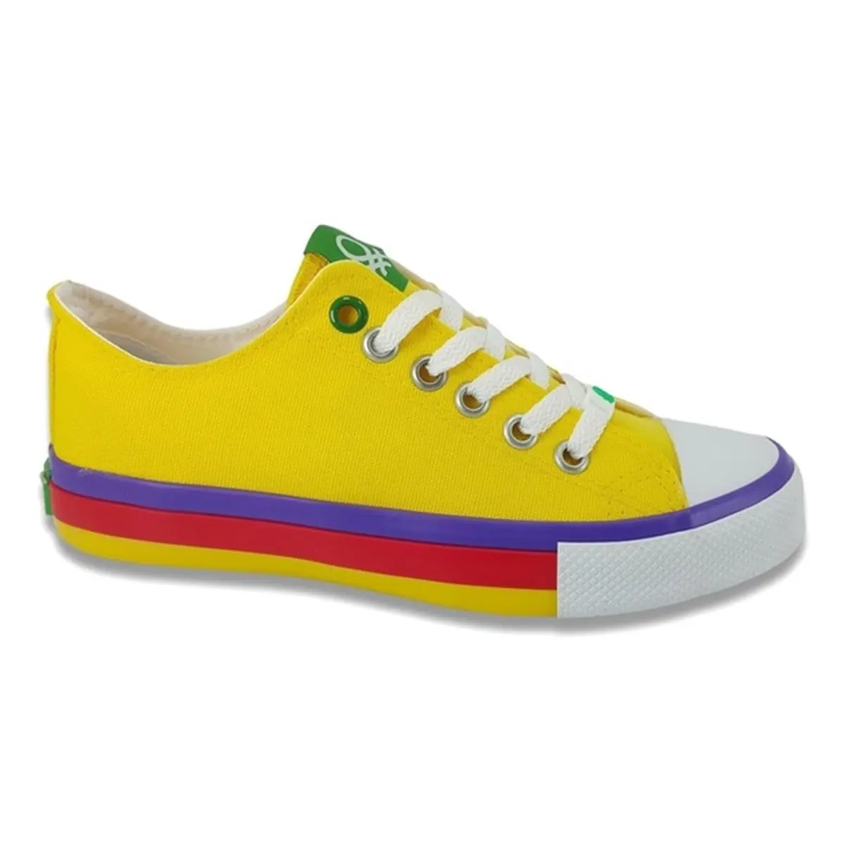 2024 Trend New Season Model Linen Textile Shoes Personalized And Comfortable Yellow Benetton 30176 Casual Sports Shoes