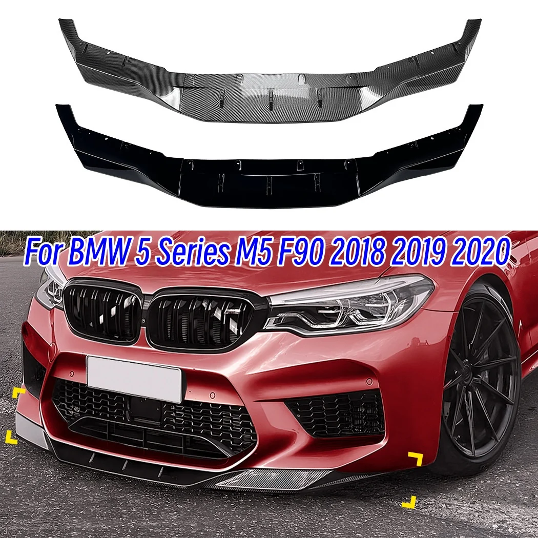 Para BMW Série 5 M5 F90 2018 2019 2020 Pré-Facelift, Spoiler Dianteiro, Difusor, Protetor de Para-choque, Kits de Carroceria para Tuning