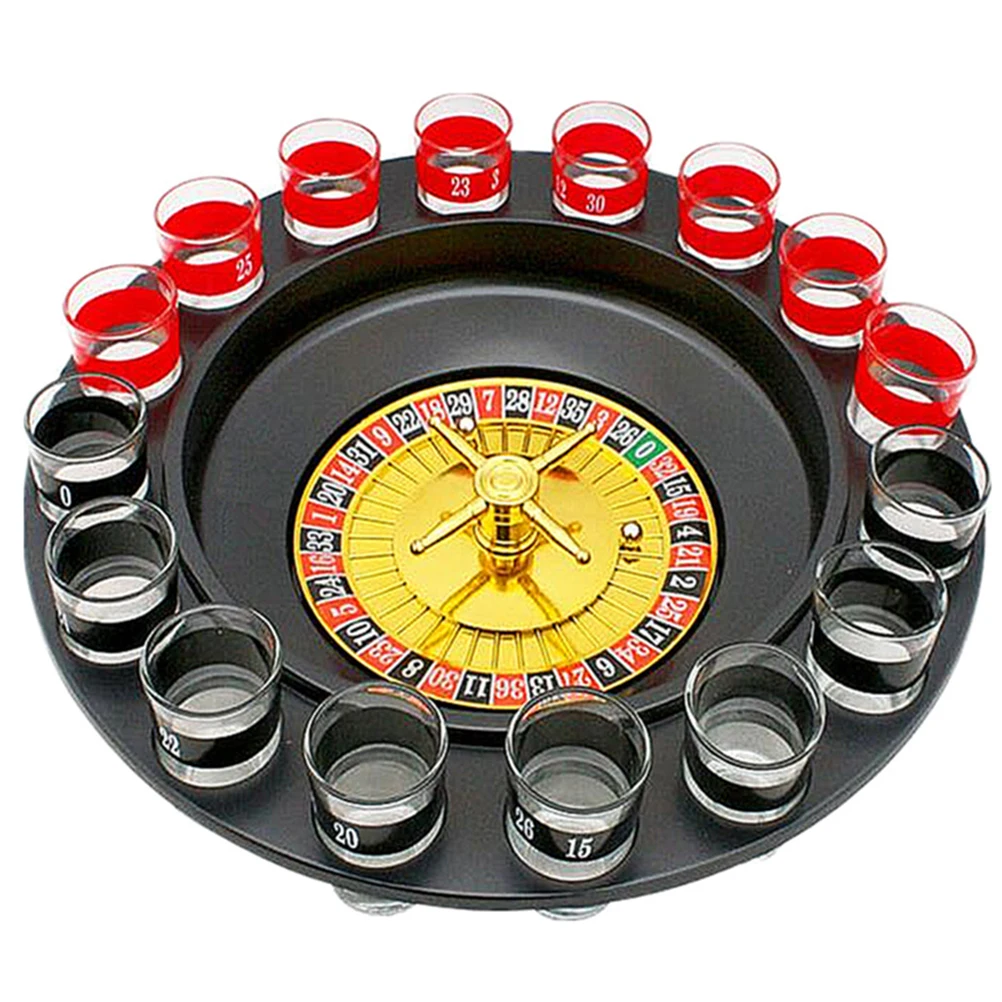 Juego de bebidas para fiesta para adultos, plato giratorio para beber de Rusia, juego de ruleta con 16 vasos de chupito, juego para beber para fiesta