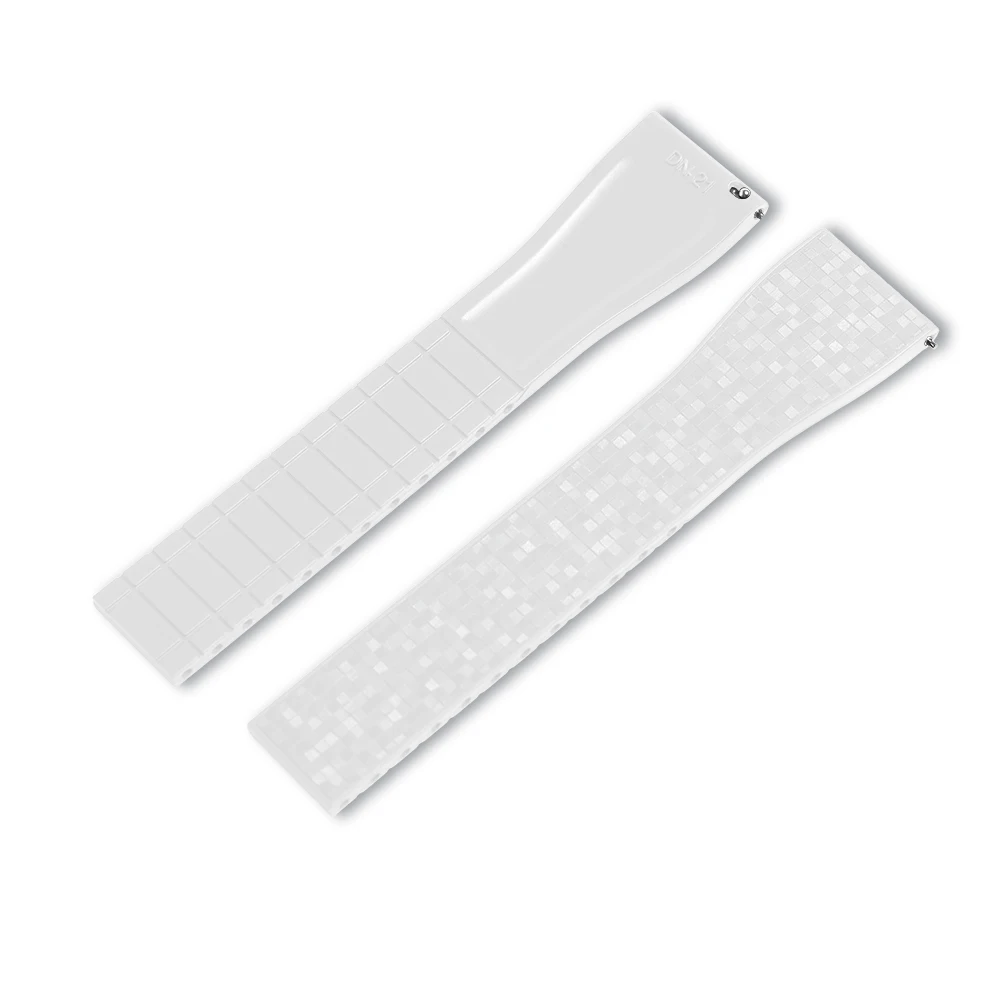 18 mm tot 24 mm alle maten mozaïek FKM rubberen horlogeband voor Rolex Cartier IWC Apple horlogeband met snelsluiting