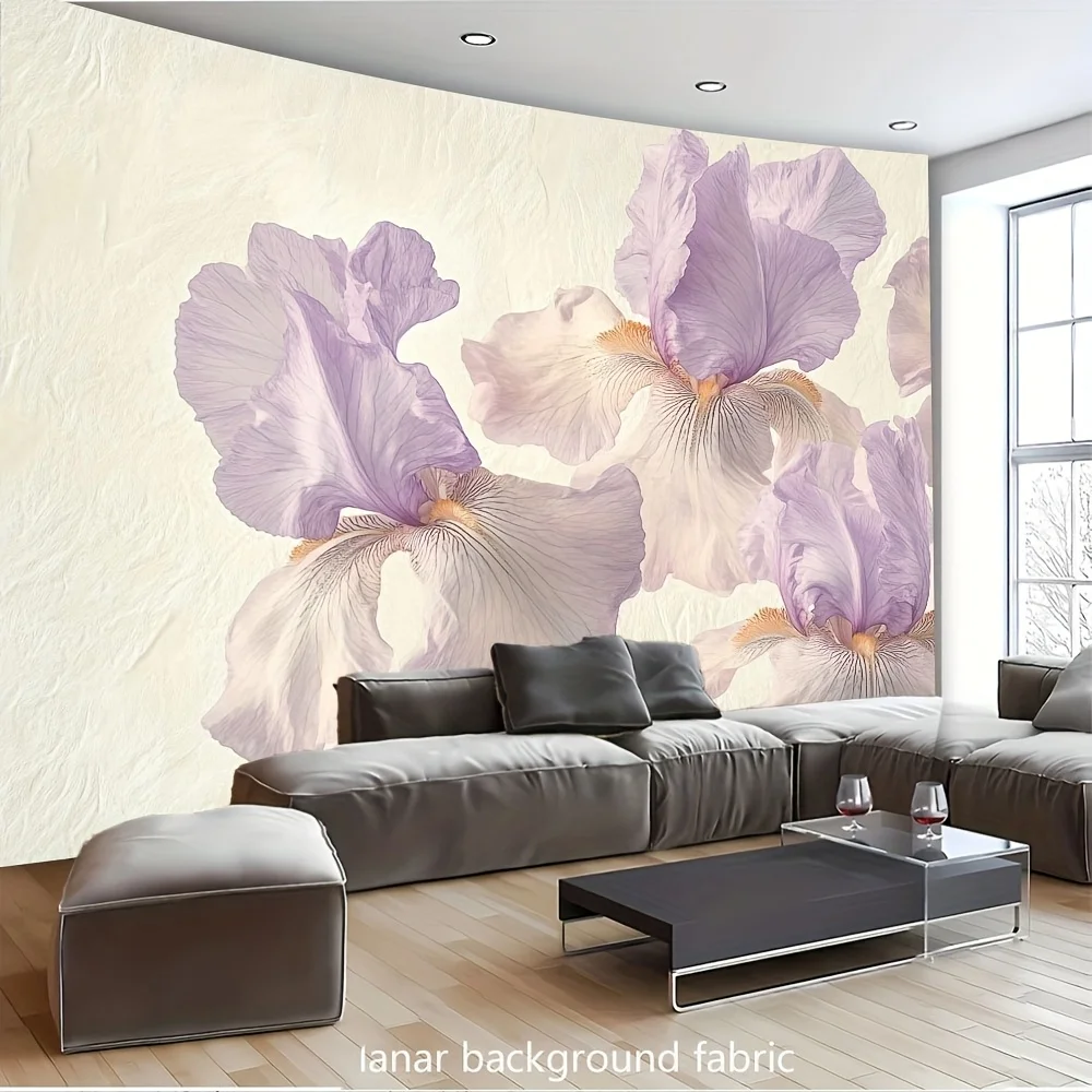 Luxurious Floral Wall Mural Tapestry Watercolor Orchid Wallpaper Decoration for Living Room Tropical Botanical Background Fabric