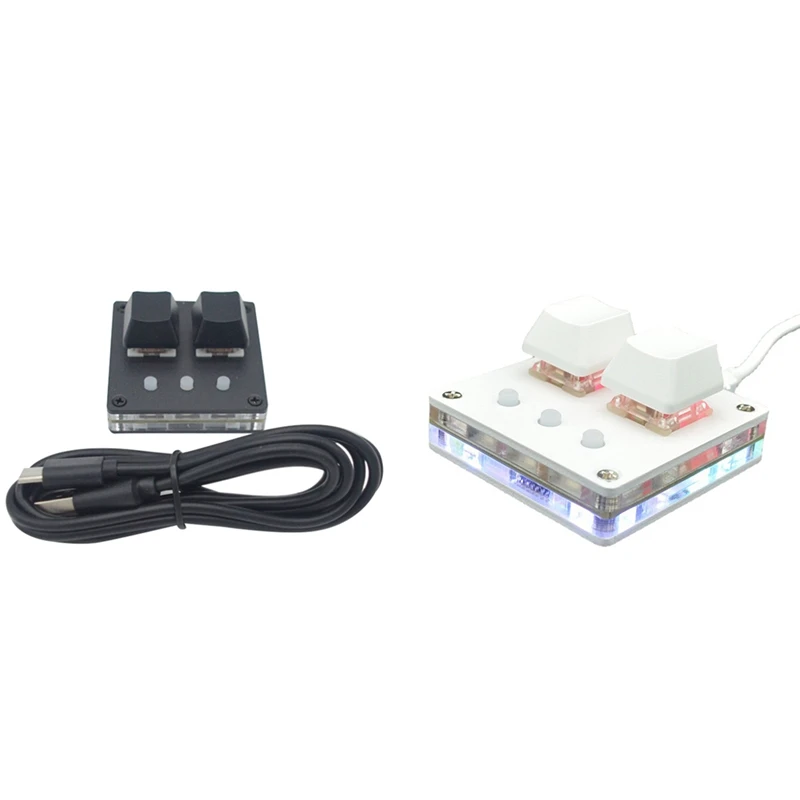 OSU Keyboard Mini 2 tombol, saklar merah Keypad Mekanikal pemrograman Keyboard Gaming