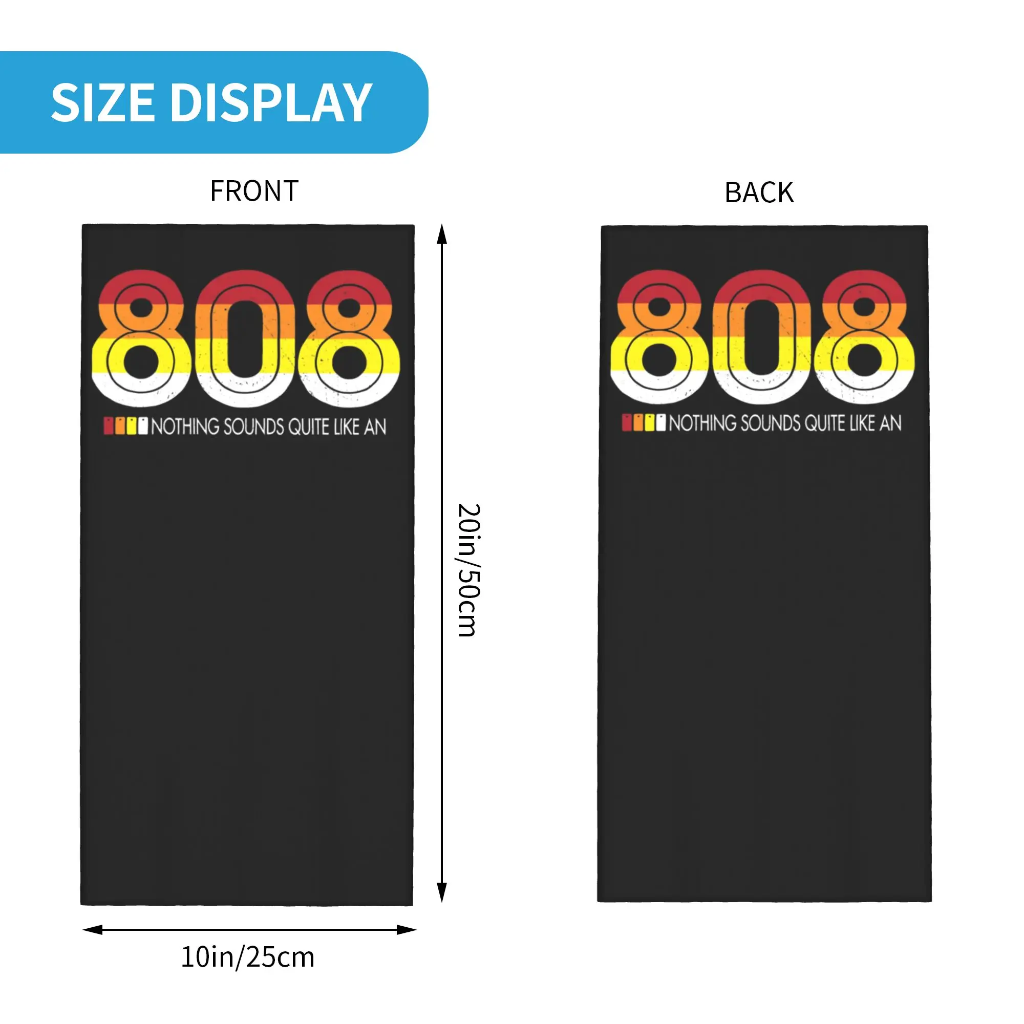 808 Classic Music Electronic Drum Machine Bandana Neck Gaiter Balaclavas Mask Scarf Printed 80s Headband Multi-use Outdoor Adult