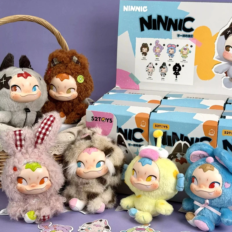 

Original Ninnic Vinyl Plush Blind Box Free Style Series Keychain Cute Collectible Doll Decor Bag Pendant Gift For Fans Collector