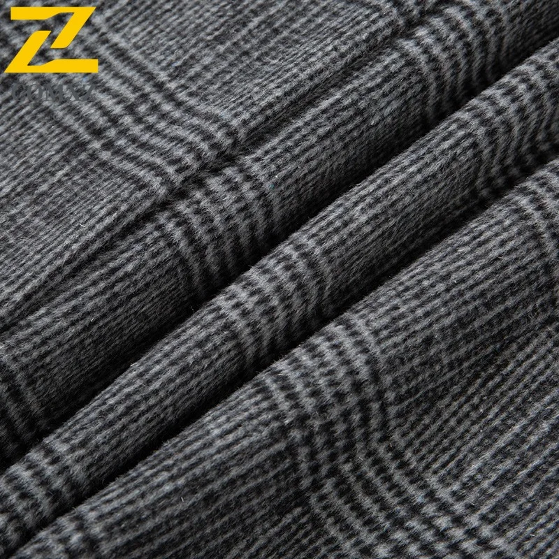 COMXZ Autumn Winter Wool Coat Men Long Middle Aged Mens Business Thick Wool Trench Coat