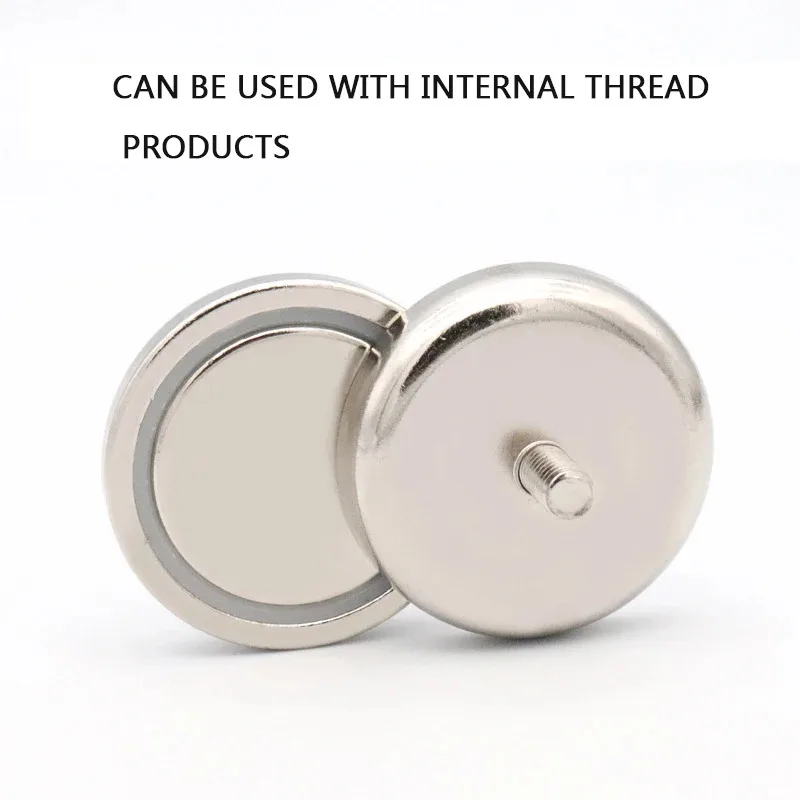 Neodymium Shallow Pot Magnets With Internal Thread Hole have a threaded Stem Be Used For Every kind of Tapped Screws Dia 8-90mm