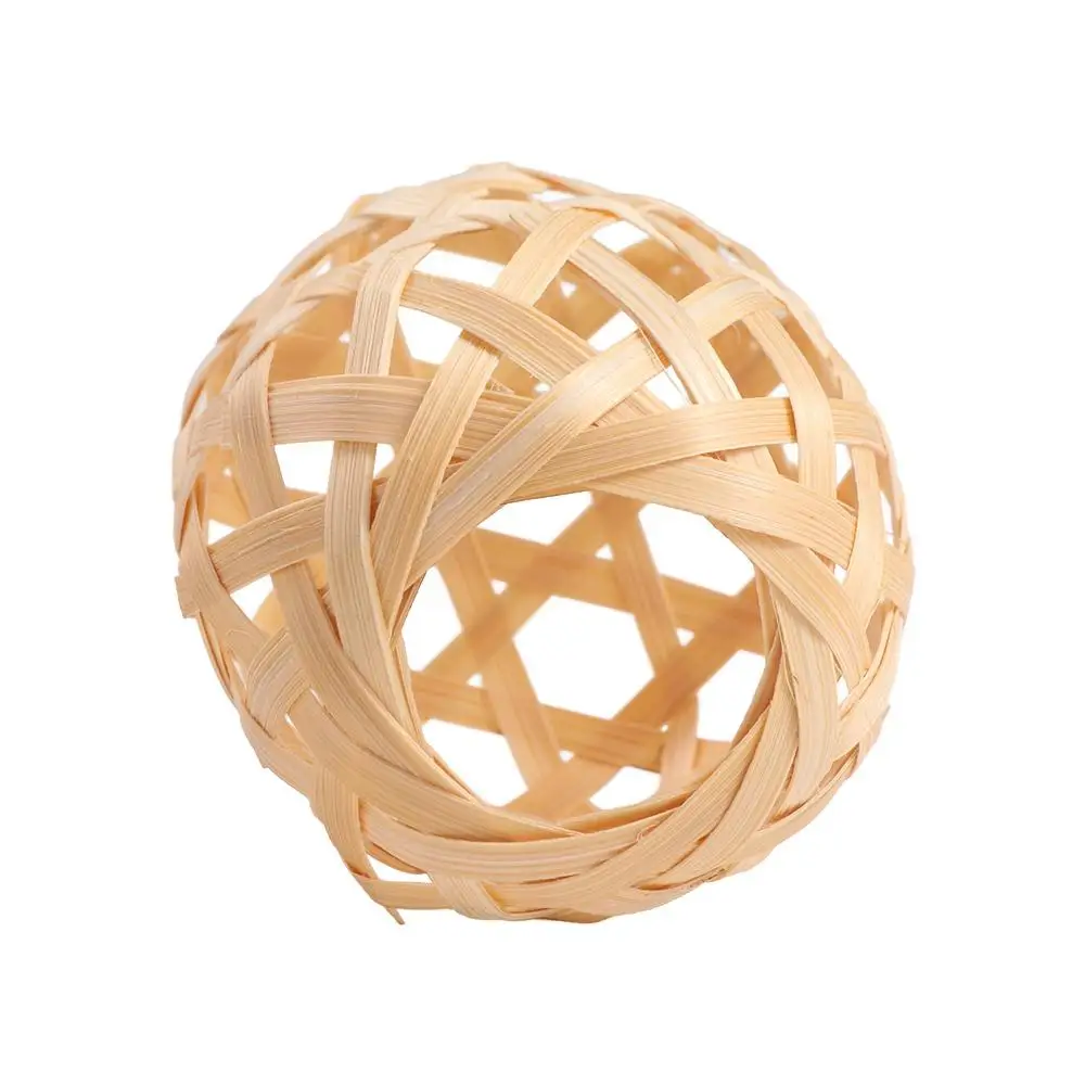 

Bamboo Cage Woven Bamboo Lamp Shade Small Globe Bulb Lampshades Hexagonal Eyes Hanging Chandelier Cover Ceiling Pendant Cage