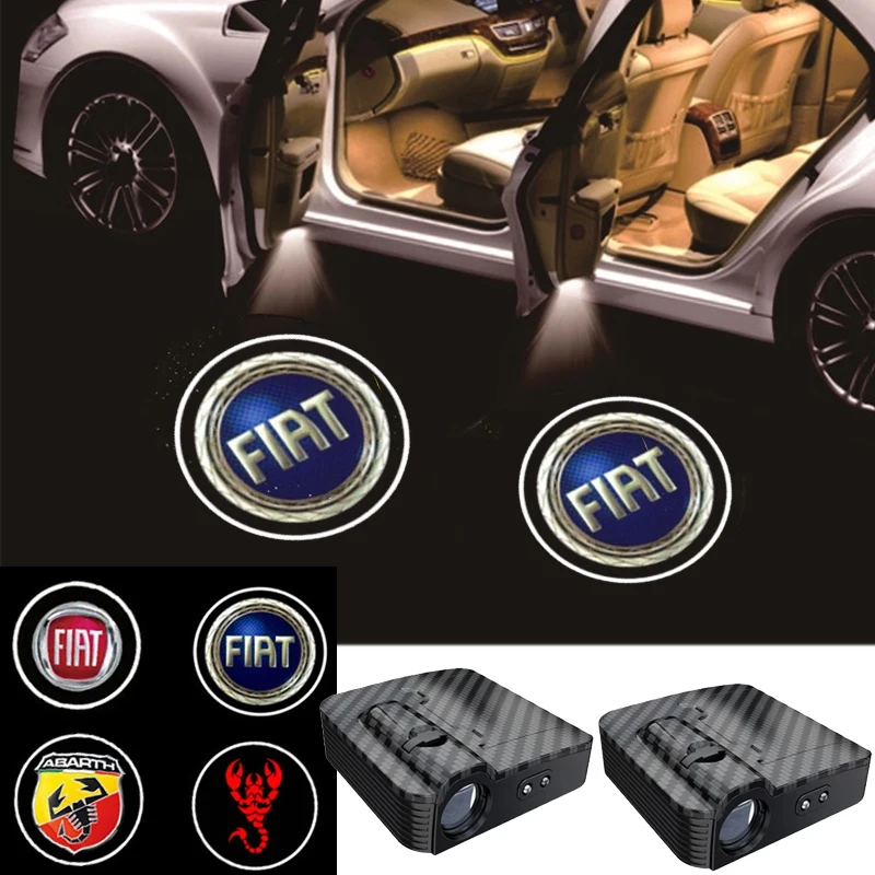 Car Door Shadow Welcome Lights Sticker for Fiat Abarth Tipo Freemont Ducato 500x Stilo Siena 500 Uno Palio Doblo Panda Bravo