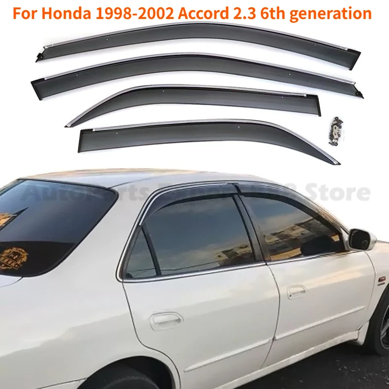 Window Visor For Honda 1998-2002 Accord 2.3 6th generation 4 pieces Car Accessories Rain Guard Deflector Windshield Awning Trim