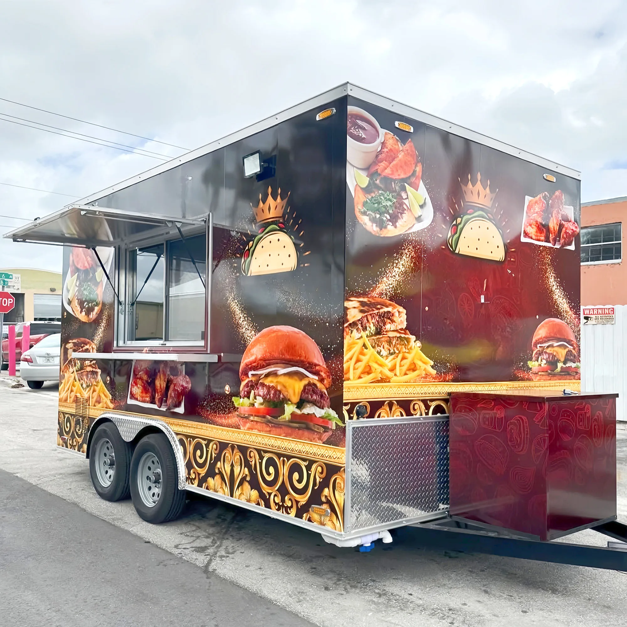 

Hotdog Cart Concession Trailer Commercial Coffe Food Van Ice Cream Mobile Small Food Truck With Full Equipment