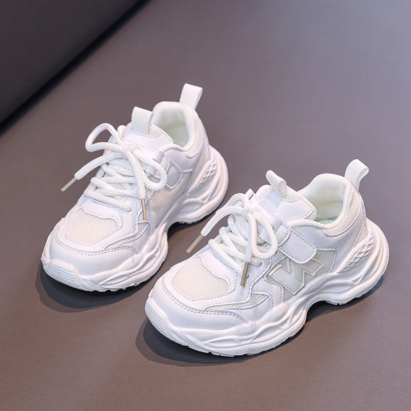 

Child Sneakers Mesh Splicing Kids Girl's Shoes Boys Casual Shoe Hook Loop 2025 Spring Children's Sport walk Trainers for 27-37
