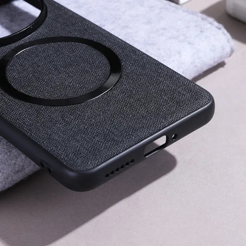 Case For VIVO X200 200Pro Luxury Textile Leather Magnetic Skin-friendly Cover For VIVO X 200 Pro Shockproof Bumper Funda image 3