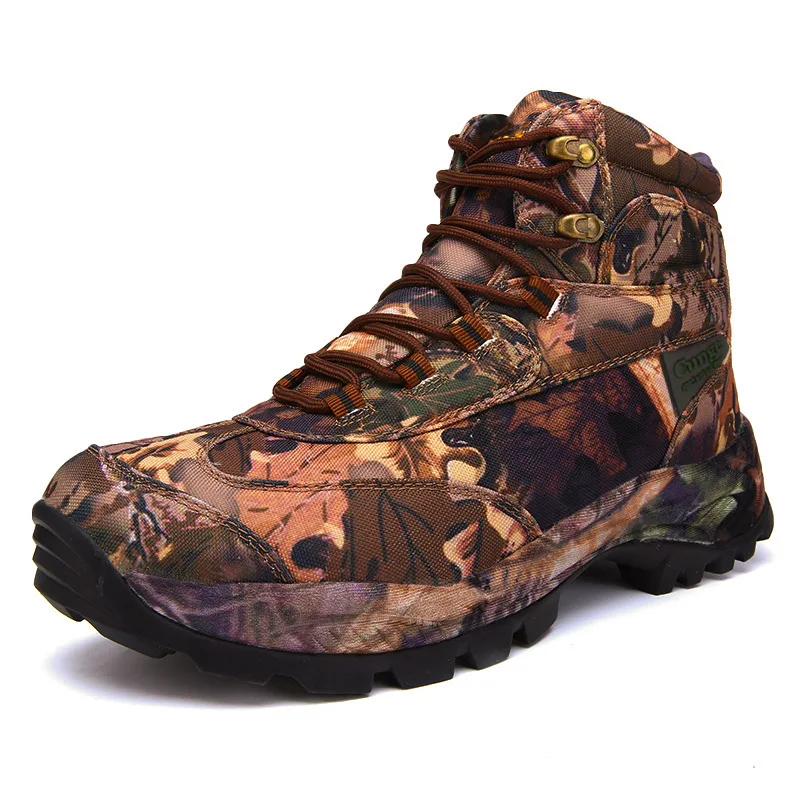 High-Tops Boots Popular Antisplash Anti Slip Hunting Mountaineering Men\'s Shoes Outdoor Trekking Training Bionic Sneakers