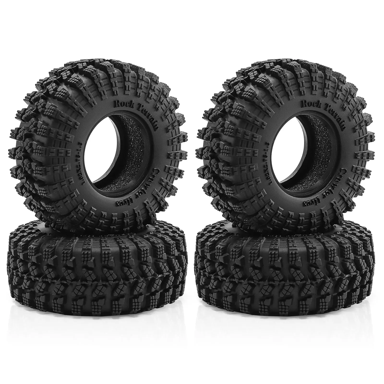 

4 шт. 1,3-дюймовые мягкие липкие резиновые шины для 1/24 1/18 RC Crawler, колеса для обновления с высокой тягой для модели радиоуправляемого автомобиля SCX24 TRX4M