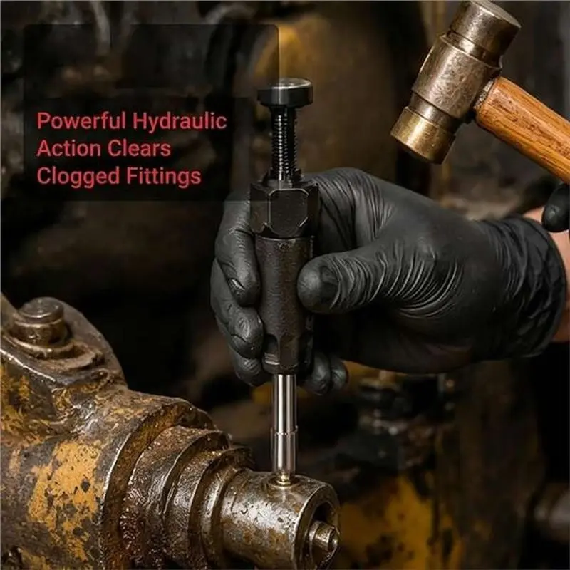 Heavy-Duty Grease Fitting Cleaner& Unclog Tool For Clearing Clogged Vehicle And Machinery Lubrication Job Systems For Mechanics